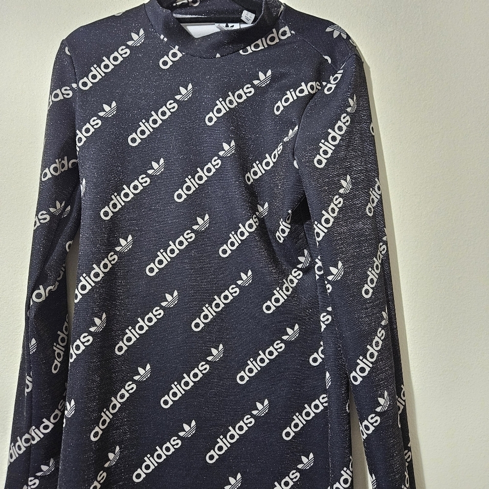 Adidas Long Sleeve Logo Dress - Picture 2 of 8